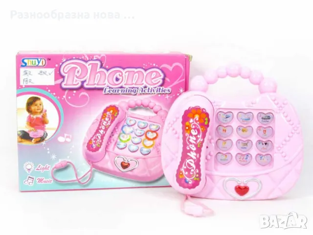 Музикална интерактивна дидактическа телефон-чанта със светлинен и звуков ефект, снимка 3 - Други - 48434825