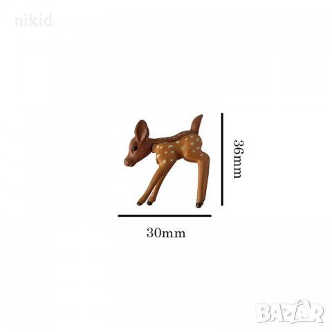 2 бр Бамби мини Сърнички сърна пластмасови фигурки pvc украса декорация торта фигурка, снимка 3 - Фигурки - 22519791