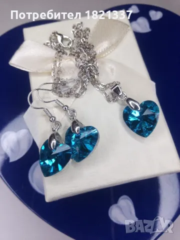 Комплект колие и обици , снимка 4 - Бижутерийни комплекти - 49666891