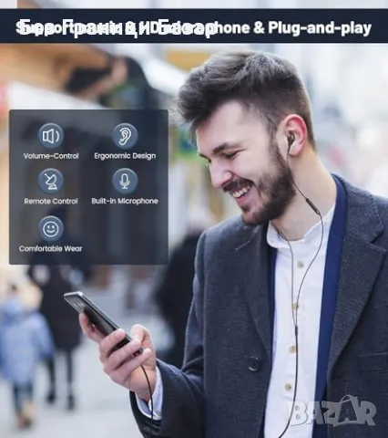 Нови кабелни USB-C слушалки с микрофон за телефон Samsung S25 S24 iPhone 15 16, снимка 7 - Слушалки и портативни колонки - 49592035