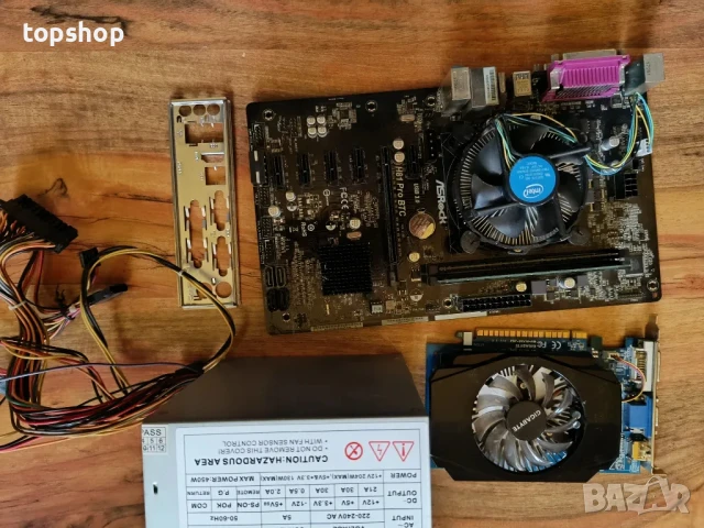 Дъннo ASROCK H81 Pro BTC + GeForce GT 730 2GB + CPU G3260 + 16gb ram +  256GB SSD + 450W Захранване, снимка 2 - Геймърски - 50529233
