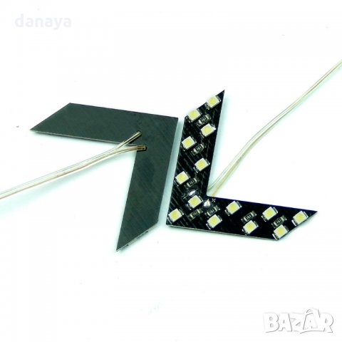 Модерни Led 2255 Стрелки за Огледало на Кола Диодни Мигачи за Автомобил, снимка 5 - Аксесоари и консумативи - 33272827