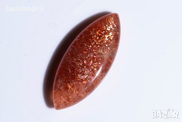 Голям слънчев камък конфети 26.9ct маркиз кабошон, снимка 2 - Други - 43063787