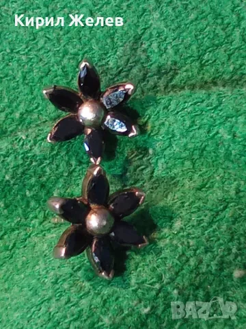 ФЛОРАЛНИ СКЪПОЦЕННИ СРЕБЪРНИ ОБЕЦИ МАРГАРИТКИ РОДИРАНО СРЕБРО 925 с ФАСЕТИРАН ЧЕРЕН ТУРМАЛИН 42320, снимка 15 - Обеци - 50136131