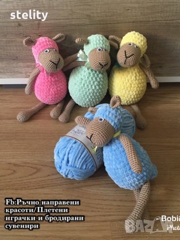 Плетени играчки овчички, снимка 5 - Плюшени играчки - 27627095