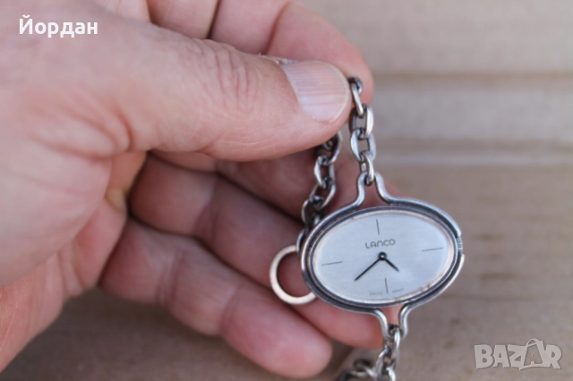 Швейцарски дамски сребърен часовник ''Lanco'' , снимка 5 - Дамски - 52308459