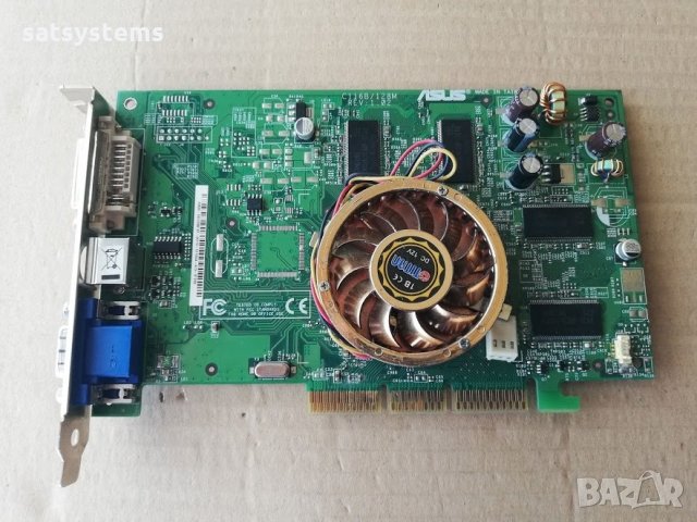 Видео карта NVidia GeForce Asus V9520 128MB DDR 128bit AGP, снимка 1 - Видеокарти - 32493635