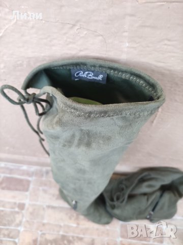 Дамски зелени велурени ботуши , снимка 9 - Дамски ботуши - 34590353