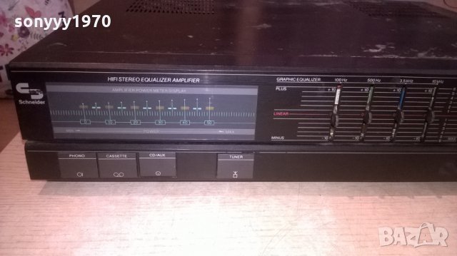 schneider 6145ea-hifi stereo equalizer amplifier-внос франция, снимка 3 - Ресийвъри, усилватели, смесителни пултове - 26246689
