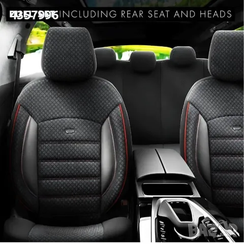 Тапицерия за седалки Otom Sport Plus, PLS102, Черно/червено, снимка 2 - Аксесоари и консумативи - 50058519