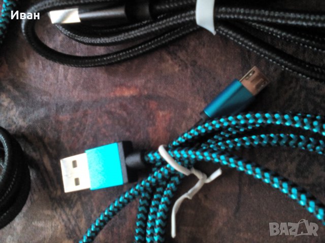 Качествени усби УСБ USB / микро УСБ USB кабел за телефон смартфон таблет лаптоп телевизор компютър , снимка 5 - USB кабели - 21232992