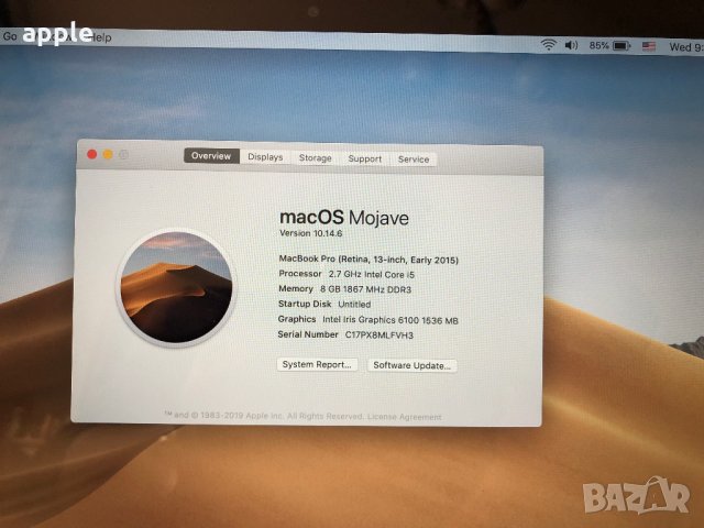 13" Retina Core i5 MacBook Pro A1502 (2015)-на части, снимка 7 - Лаптопи за дома - 28947271