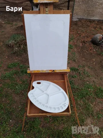 Сгъваем преносим дървен статив за рисуване, снимка 2 - Картини - 49641093