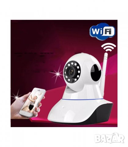  WIFI IP Camera - Безжична HD камера за видеонаблюдение от разстояние с опция за въртене WIFI IP Cam, снимка 2 - Друга електроника - 26920405