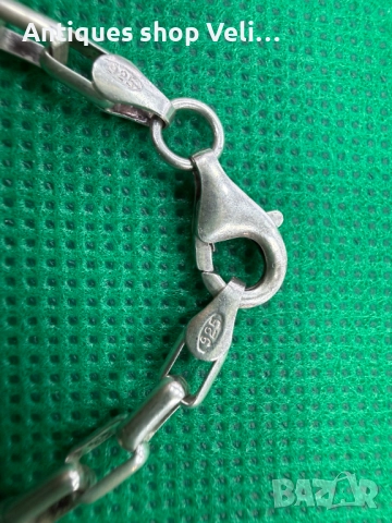 Сребърен ланец №7741, снимка 3 - Колиета, медальони, синджири - 52812151