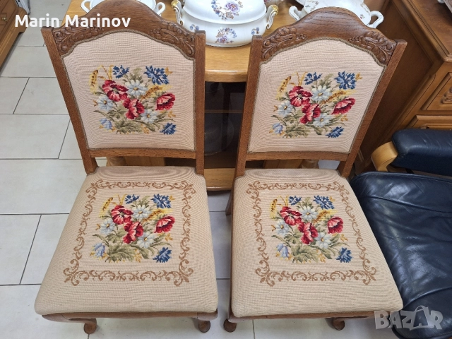 2 броя трапезни ретро столове , снимка 2 - Столове - 51652461