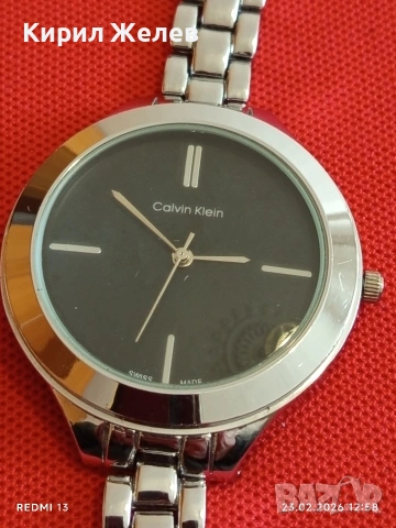 Дамски часовник Calvin Klein quartz реплика много красив стилен дизайн 51707, снимка 5 - Дамски - 53591725