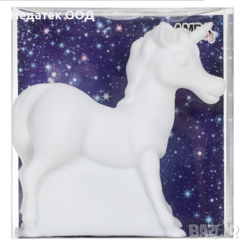 Нощна лампа, Unicorn, с превключване на осветлението, 14,5x6,5x14,5 см