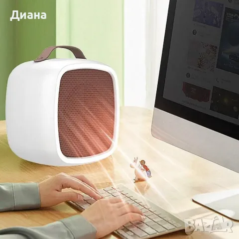 Мини електрически нагревател с функция за йонизация на въздуха и 2 степени за сила на въздушната стр, снимка 1