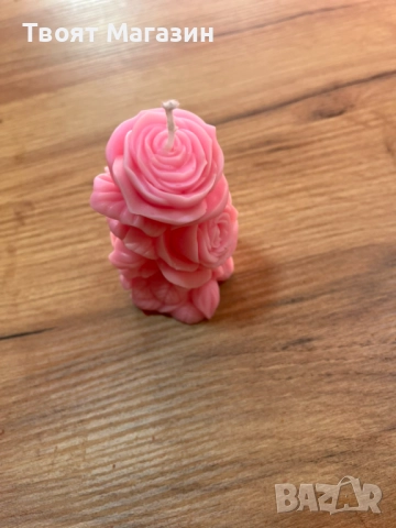 Свежа свещ във формата на роза в розов и червен Цвят, снимка 11 - Подаръци за рожден ден - 52681113