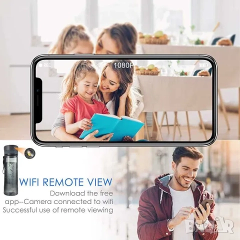 4К WIFI безжична скрита шпионска камера в спортна бутилка за вода, снимка 8 - HD камери - 52210143