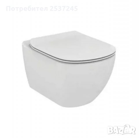 Конзолна тоалетна чиния Ideal Standard Tesi Rimless с капак забавено падане, снимка 2 - Други - 27564821