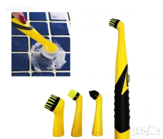 Електрическа четка за почистване на дома с 4 въртящи глави