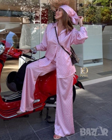 дамски комплекти шал, риза и панталон gucci 