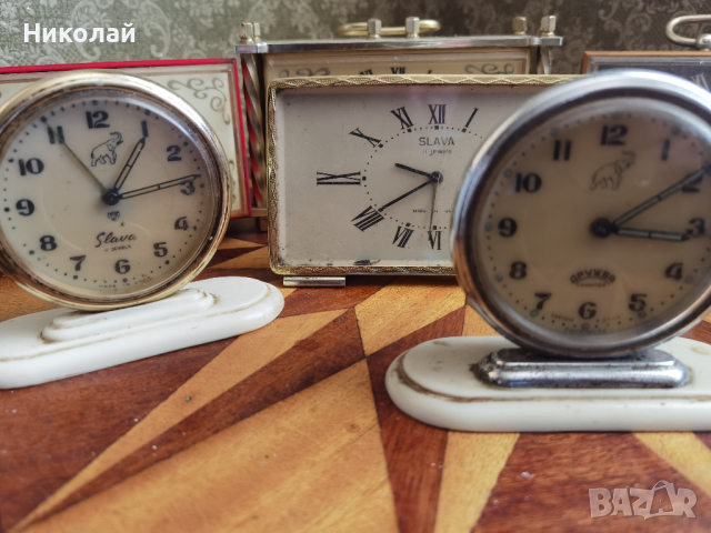 Лот съветски настолни часовници будилник , снимка 2 - Антикварни и старинни предмети - 44878217