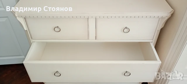 Спален комплект от масивно дърво (бял), снимка 5 - Спални и легла - 50675940