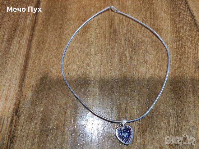 Сребърно полутвърдо колие (90), снимка 8 - Колиета, медальони, синджири - 39071104