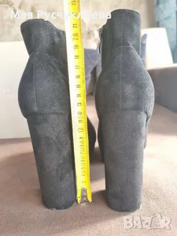 Велурени боти с дебел ток , снимка 4 - Детски боти и ботуши - 50035721