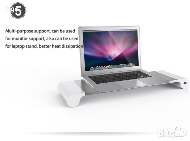 Алуминиева Стойка за Лаптоп/Монитор за Бюро Apple iMac  / Лаптоп MacBook Pro AiR за работно бюро, снимка 10 - Монитори - 26023287