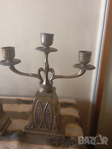 Комплект разпятие,кръст със свещници, снимка 2 - Други ценни предмети - 51230611
