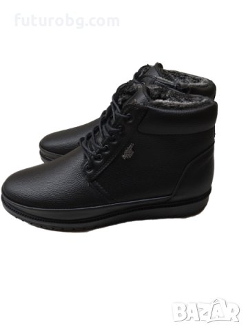 Елегантни мъжки боти в черен цвят водоустойчиви, снимка 6 - Мъжки боти - 34844615