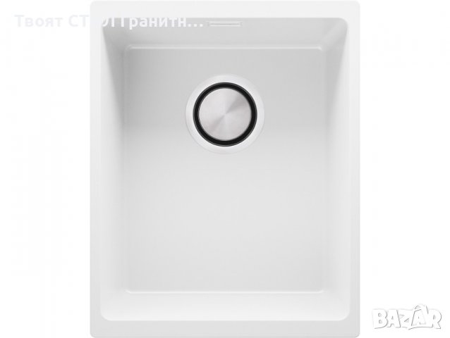 Кухненска Мивка от гранит модел Лондон 40 Slim 360 x 450 mm - Бяла