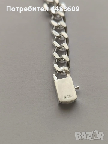 Масивна Сребърна Гривна , снимка 3 - Гривни - 53126320