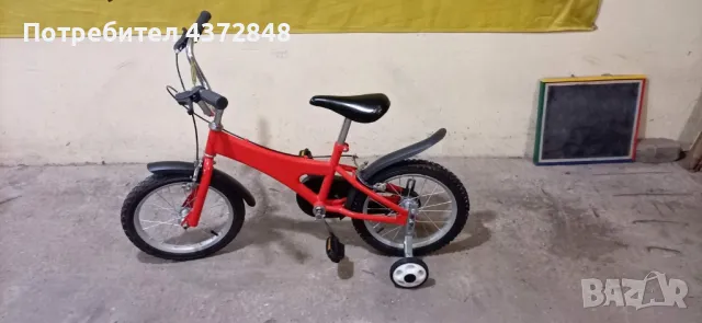 Детско колело с помощни колела 16 ", снимка 4 - Велосипеди - 49540544