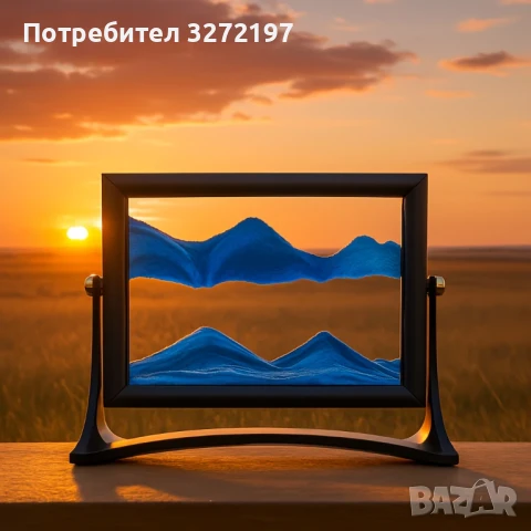 Стъклен пясъчен арт-Свободно стояща динамична 3D картина с движещ се пясък, декорация за дома и офис, снимка 6 - Декорация за дома - 50506479