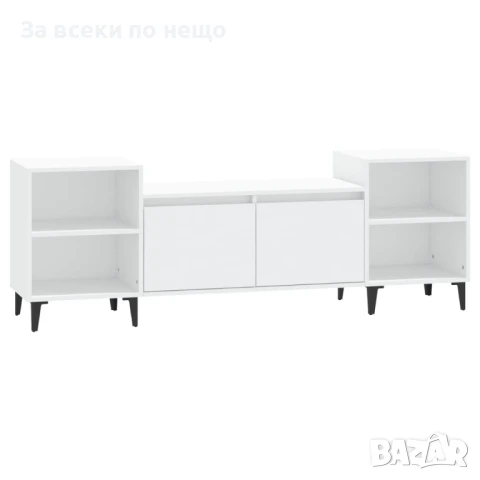 ТB Шкаф, Бял, 160x35x55 см, Инженерно Дърво Код P773