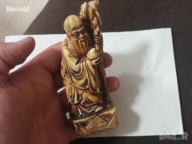 Фигура,Азиатски мъдрец,смола,Азия,

, снимка 6 - Антикварни и старинни предмети - 43730142