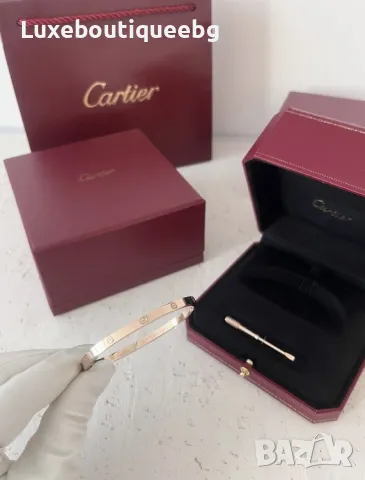 Cartier Love Гривна в розово злато, снимка 4 - Гривни - 48092475