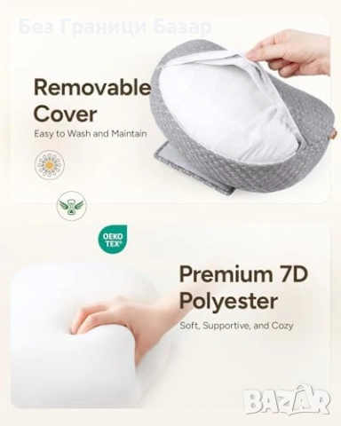 Нова Възглавница за бременни компактна пътуване поддръжка бедра крака, снимка 4 - Възглавници - 53535865