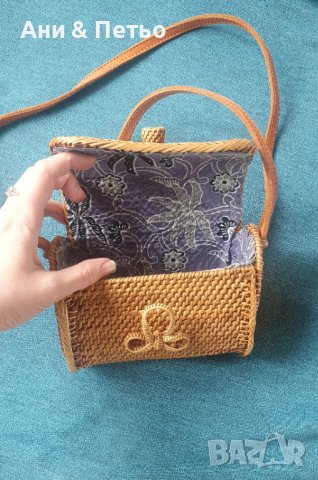 Бонбонеста чанта от ратан, снимка 3 - Чанти - 40849513