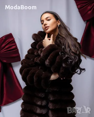 Дамско кафяво палто , снимка 2 - Палта, манта - 48590477