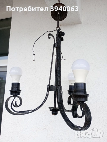 Стари полюлей от ковано желязо 2 броя еднакви , снимка 15 - Антикварни и старинни предмети - 53207700