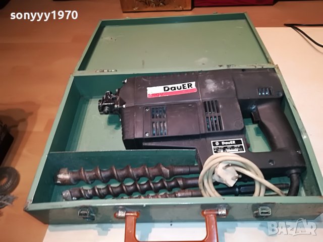 DAUER+МЕТАЛЕН КУФАР И СВРЕДЛА 2002231122M, снимка 4 - Бормашини - 39736782