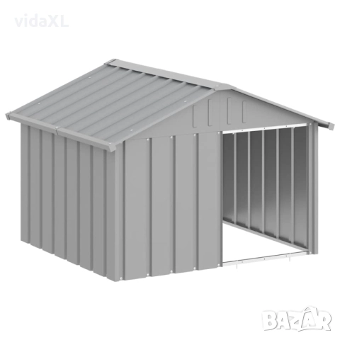 vidaXL Кучешка къща сива 116,5x103x81,5 см(SKU:171542)