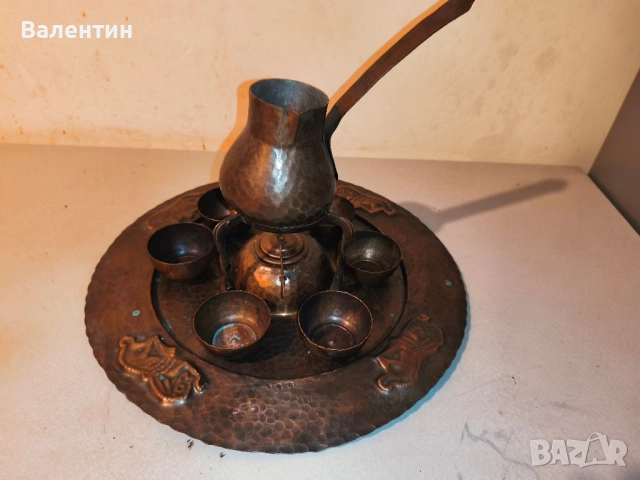 Бакърен сервиз от 10части