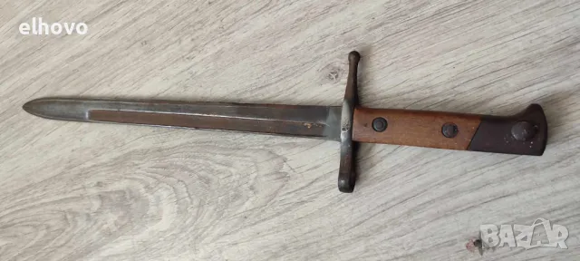 Италиански щик Rocca 1942 WWII, model 1891, снимка 3 - Антикварни и старинни предмети - 47663826